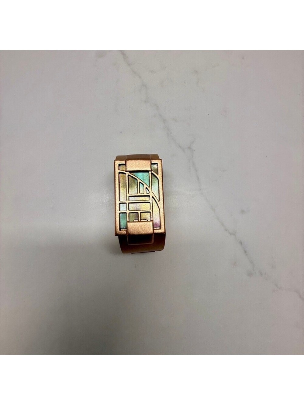 Vintage 1980s Monet "All That Jazz" Brutalist mixed-metal clamper bracelet
